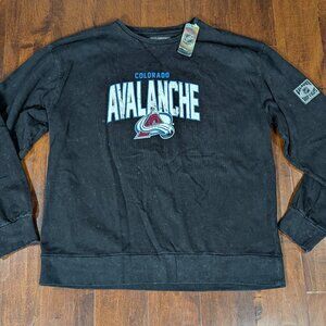 Colorado Avalanche Vintage Looking Long Sleeve Black Sweater Sweatshirt Calhoun
